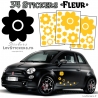 34 Stickers Fleurs  - Deco auto voiture