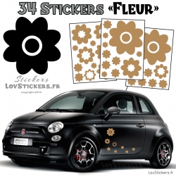 34 Stickers Fleurs  - Deco auto voiture