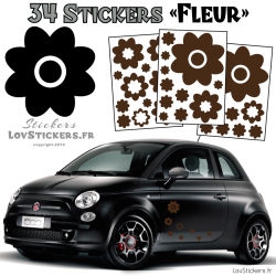 34 Stickers Fleurs  - Deco auto voiture