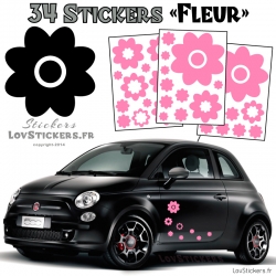 34 Stickers Fleurs  - Deco auto voiture