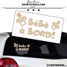 Sticker Bébé à Bord ! Coloris beige - Sécurité enfant voiture
