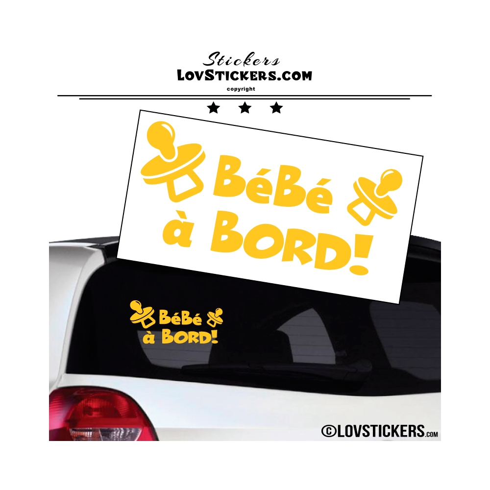 Sticker Bébé à Bord ! Coloris jaune