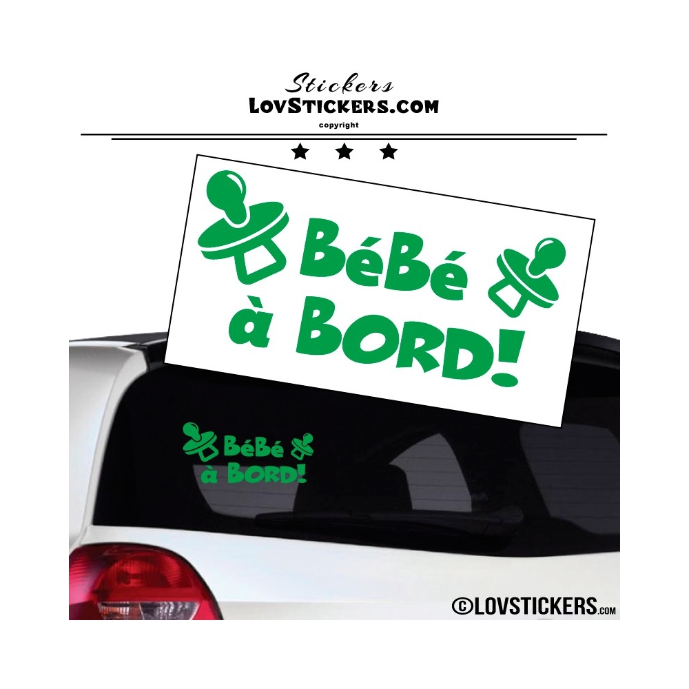 Sticker Bébé à Bord ! Coloris vert light