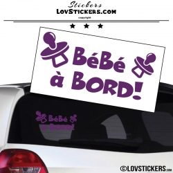 Sticker Bébé à Bord ! Coloris violet