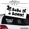 Sticker Bébé à Bord ! Coloris noir - Séecurité enfant voiture