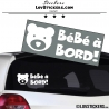 Stickers bébé à bord blanc avec tête d'ours