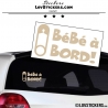 Sticker Bébé à Bord! Epingle beige - Securité enfant voiture