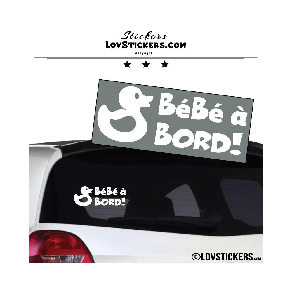 Sticker Bébé à Bord Canard! - Securité enfant voiture