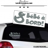 Sticker Bébé à Bord Canard! - Securité enfant voiture