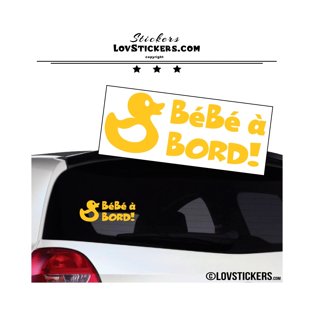 Sticker Bébé à Bord Canard! - Securité enfant voiture