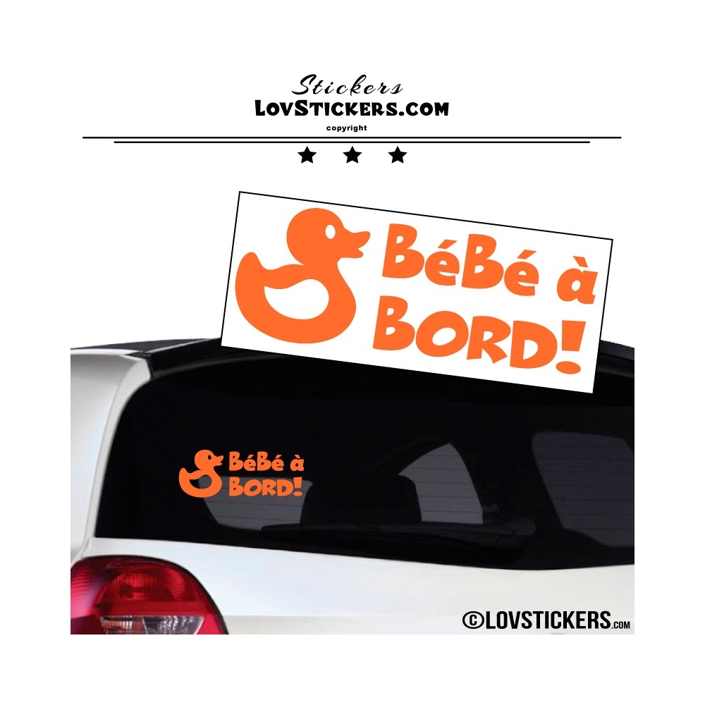 Sticker Bébé à Bord Canard! - Securité enfant voiture