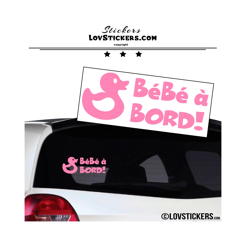 Sticker Bébé à Bord Canard! - Securité enfant voiture