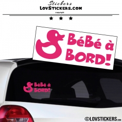 Sticker Bébé à Bord Canard! - Securité enfant voiture