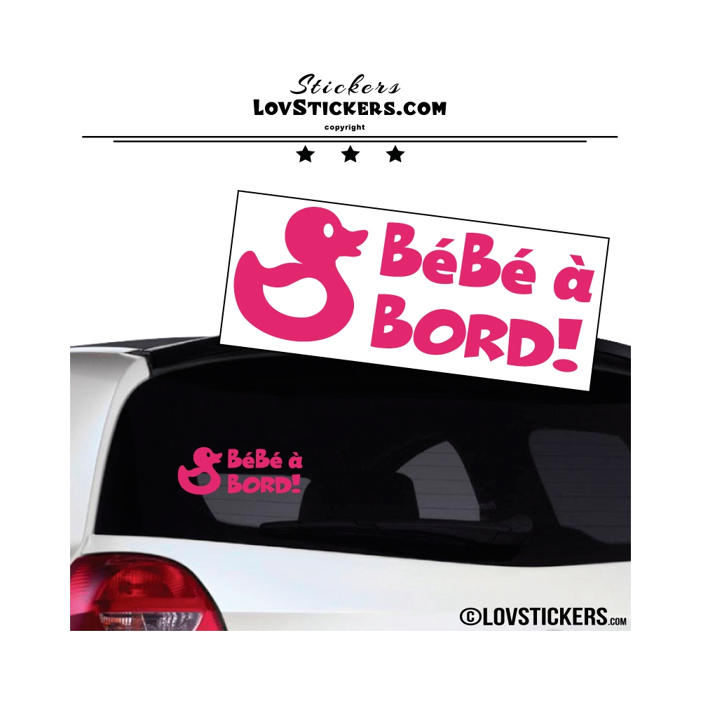 Sticker Bébé à Bord Canard! - Securité enfant voiture