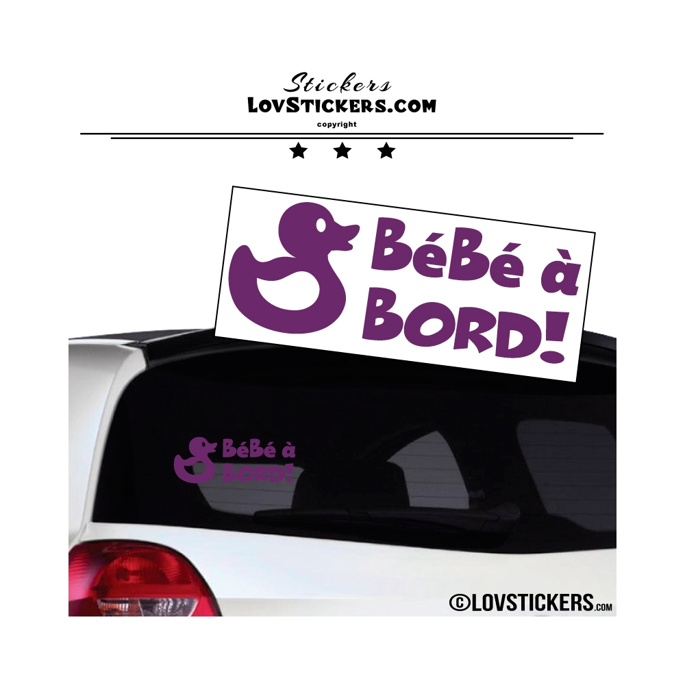 Sticker Bébé à Bord Canard! - Securité enfant voiture