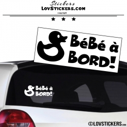 Sticker Bébé à Bord Canard! - Securité enfant voiture