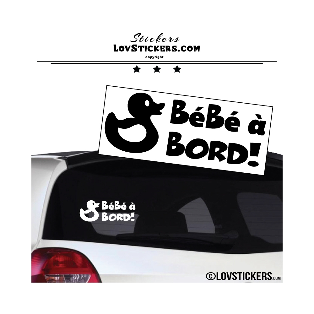 Stickers bébé à bord coucou | Optimistick