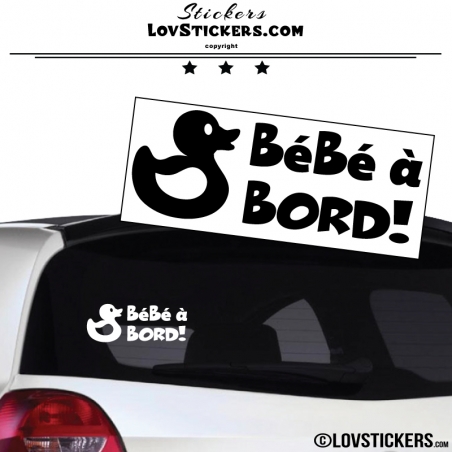 Sticker Bébé à Bord Canard! - Securité enfant voiture Sticker Bébé à Bord Canard! - Securité enfant voiture