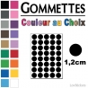 320 Ronds 1,2cm - Gommette Enfants Deco - Repositionnable - Vinyle