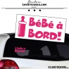 Sticker Bébé à Bord! - Biberon - Securité enfant voiture