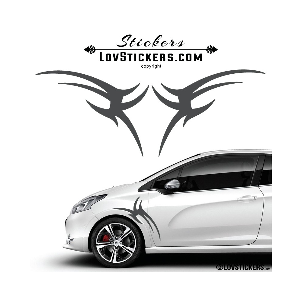 2 Stickers Tribal Tuning Voiture  - Stickers Decoration