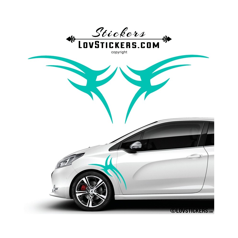 2 Stickers Tribal Tuning Voiture  - Stickers Decoration