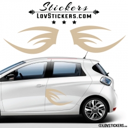 2 Tribal Tuning Voiture  - Stickers Deco auto voiture