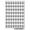 512 Stickers Ovale 1,2cm - Décoration Gommette Loisirs - Vinyle Repositionnable