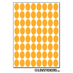 512 Stickers Ovale 1,2cm - Décoration Gommette Loisirs - Vinyle Repositionnable