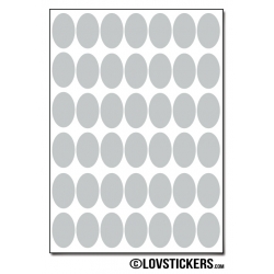 336 Stickers Ovale 1,5cm - Décoration Gommette Loisirs - Vinyle Repositionnable