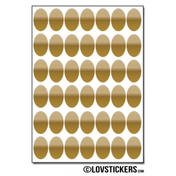 336 Stickers Ovale 1,5cm - Décoration Gommette Loisirs - Vinyle Repositionnable