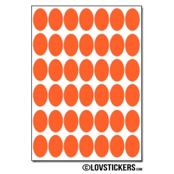 336 Stickers Ovale 1,5cm - Décoration Gommette Loisirs - Vinyle Repositionnable