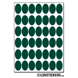 336 Stickers Ovale 1,5cm - Décoration Gommette Loisirs - Vinyle Repositionnable