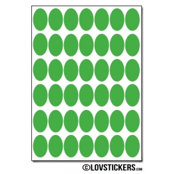 336 Stickers Ovale 1,5cm - Décoration Gommette Loisirs - Vinyle Repositionnable