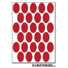 216 Stickers Ovale 1,8cm - Décoration Gommette Loisirs - Vinyle Repositionnable