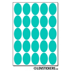 200 Stickers Ovale 2cm - Décoration Gommette Loisirs - Vinyle Repositionnable