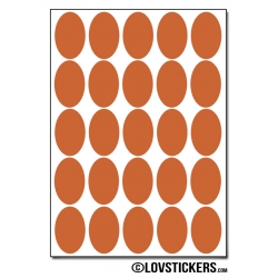 200 Stickers Ovale 2cm - Décoration Gommette Loisirs - Vinyle Repositionnable