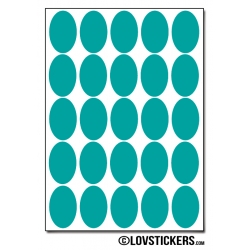 200 Stickers Ovale 2cm - Décoration Gommette Loisirs - Vinyle Repositionnable
