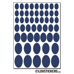 416 Stickers Ovale Mixte - Décoration Gommette Loisirs - Vinyle Repositionnable