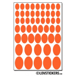 416 Stickers Ovale Mixte - Décoration Gommette Loisirs - Vinyle Repositionnable