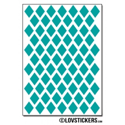 576 Stickers Losange 1,2cm - Décoration Gommette Loisirs - Vinyle Repositionnable