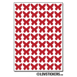 432 Stickers Papillon 1cm - Décoration Gommette Loisirs - Vinyle Repositionnable