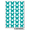 224 Stickers Papillon 1,4cm - Décoration Gommette Loisirs - Vinyle Repositionnable