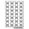 224 Stickers Papillon 1,4cm - Décoration Gommette Loisirs - Vinyle Repositionnable