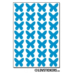 224 Stickers Papillon 1,4cm - Décoration Gommette Loisirs - Vinyle Repositionnable