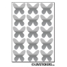 120 Stickers Papillon 2cm - Décoration Gommette Loisirs - Vinyle Repositionnable