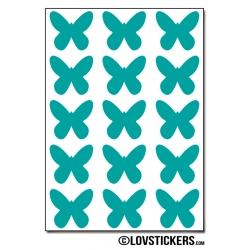 120 Stickers Papillon 1,8cm - Décoration Gommette Loisirs - Vinyle Repositionnable