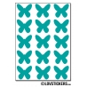 120 Stickers Papillon 1,8cm - Décoration Gommette Loisirs - Vinyle Repositionnable