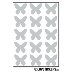 120 Stickers Papillon 1,8cm - Décoration Gommette Loisirs - Vinyle Repositionnable