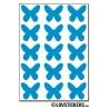 120 Stickers Papillon 1,8cm - Décoration Gommette Loisirs - Vinyle Repositionnable